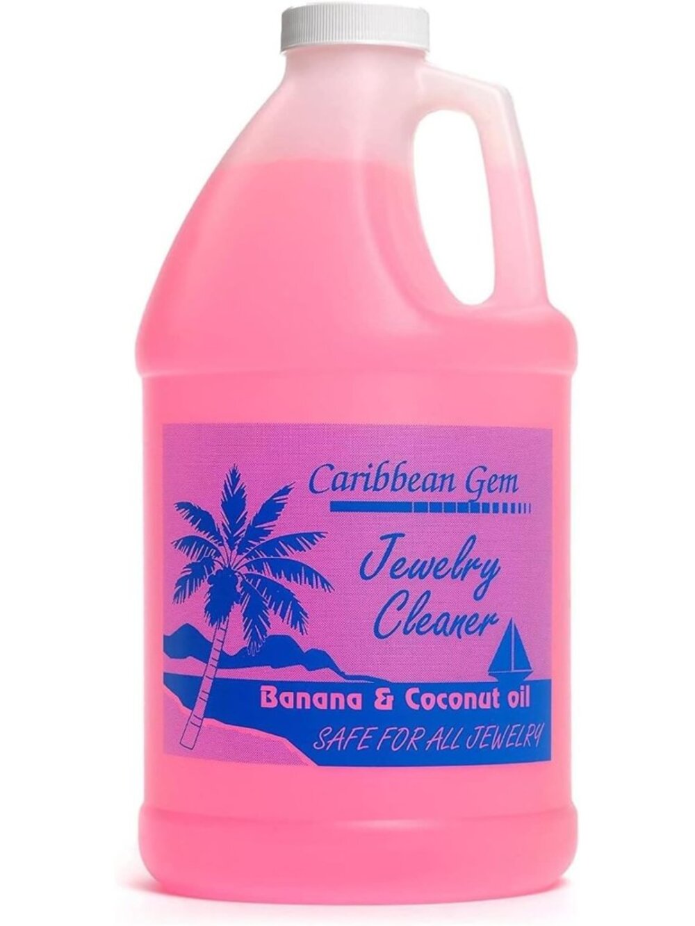 Jewelry Cleaner Solution - Banana & Coconut Oil, 1/2 Gallon Refill for Gold